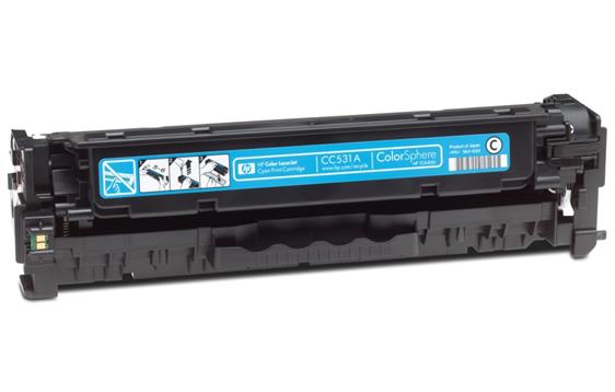 766001 HP CC531A Toner HP CL CC531A bl&#229; 